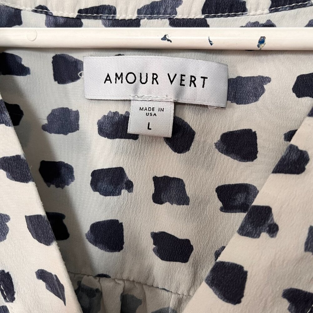 Amour Vert washable silk Kaya blouse - size L - Picture 3 of 3